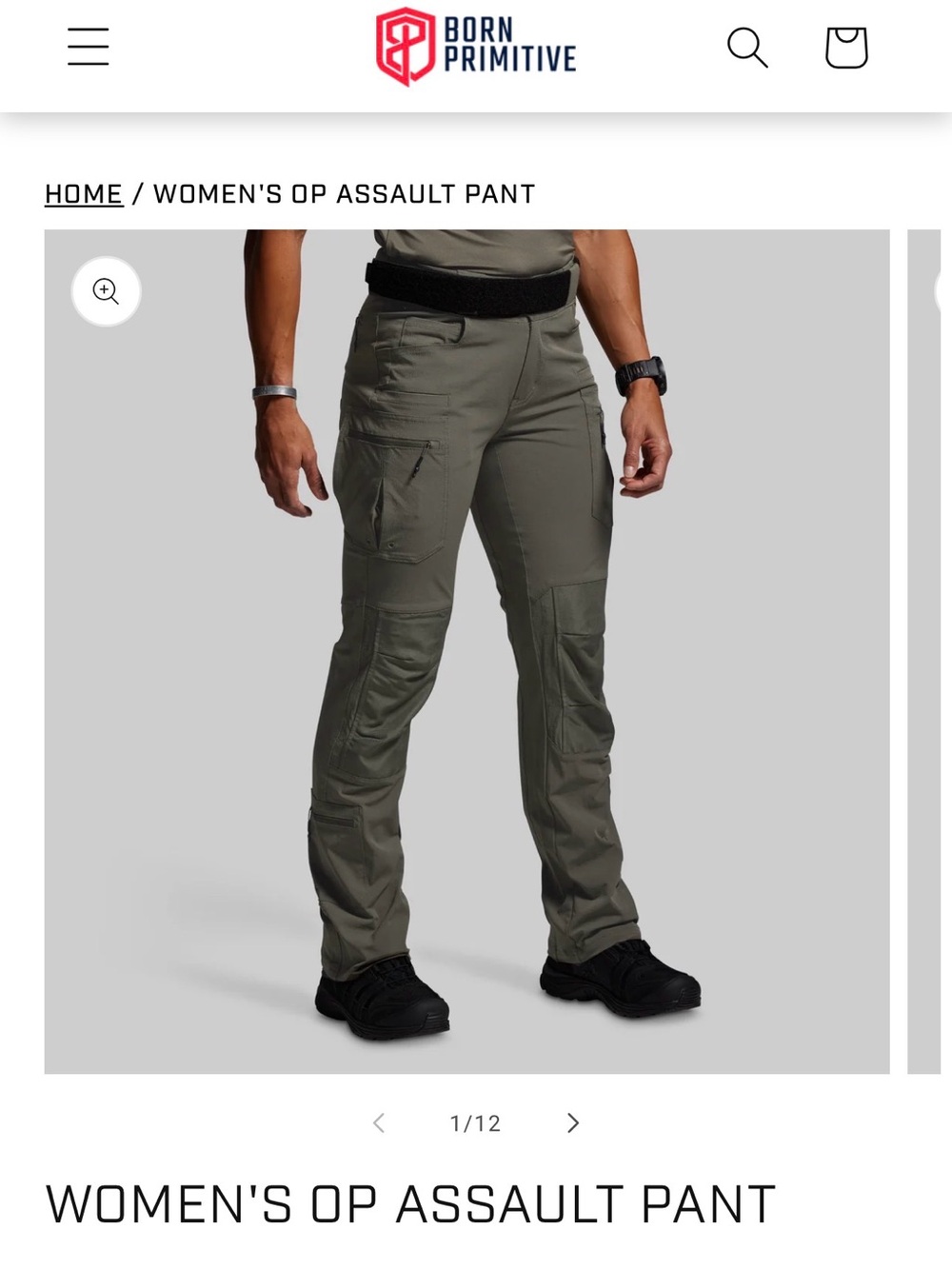 Born Primitive Women’s OP Assault Tactical Hiking Hunting Pants — Ranger Green